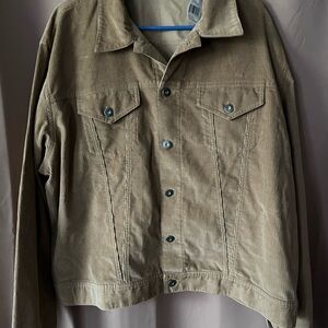 Polo Ralph Lauren Jacket Size XXL- Gold Khaki   Corduroy Cropped- Cotton NWT
